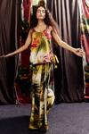 Shop_Til_Green Cotton Grass Lungi Draped Pant _at_Aza_Fashions