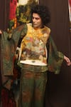 Shop_Til_Green Freckle Cape Shawl _at_Aza_Fashions