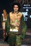 Buy_Til_Green Silk Hand-painted Freckle Co-ord Set _Online_at_Aza_Fashions