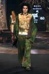 Buy_Til_Green Silk Hand-painted Freckle Co-ord Set _at_Aza_Fashions