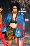 Buy_Til_Green Cotton Scoop Neck Galaxy Bralette And Paperbag Shorts Set _at_Aza_Fashions