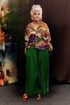 Buy_Til_Green Cotton Tuck Trouser _at_Aza_Fashions