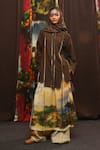 Buy_Til_Multi Color Cotton Monet Handpainted Panel Pant _at_Aza_Fashions
