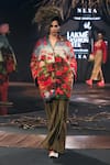 Buy_Til_Green Cotton Olive Lungi Draped Pant _at_Aza_Fashions
