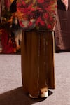 Til_Green Cotton Olive Lungi Draped Pant _Online_at_Aza_Fashions