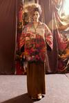 Shop_Til_Green Cotton Olive Lungi Draped Pant _at_Aza_Fashions