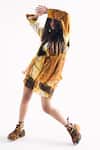 Shop_Til_Multi Color Cotton Round Neck Patch Dori Jacket _at_Aza_Fashions