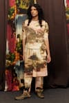 Shop_Til_Pink Cotton Round Neck Monet Embroidered Gilet _at_Aza_Fashions