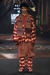 Buy_Til_Purple Chanderi Plaid Overlay _Online_at_Aza_Fashions