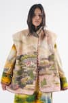 Buy_Til_Cotton Embroidery High Neck Multi Color Jacket _at_Aza_Fashions