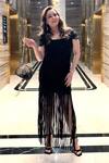 Babita Malkani_Black Body Fitted Dress With Embroidery _Online_at_Aza_Fashions
