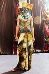 Shop_Til_Blue Cotton Cobalt Grass Embroidered Vest _Online_at_Aza_Fashions