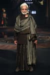 Shop_Til_Brown Cotton Kahlua Lungi Draped Pant _at_Aza_Fashions