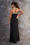Shop_Pooja Peshoria_Black Crepe Halter Neck Designer Dress _at_Aza_Fashions