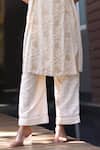 Buy_Nazar By Indu_Ivory Aari Embroidered Kurta Pant Set _Online_at_Aza_Fashions