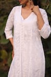Buy_Nazar By Indu_Embroidered White Kurta & Palazzo Set _Online_at_Aza_Fashions