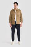 PERONA_Brown Tencel, Cotton Tobacco Derel Designer Jacket _Online_at_Aza_Fashions