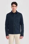 Buy_PERONA_Navy Tencel, Cotton Derel Designer Jacket _at_Aza_Fashions