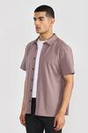 Buy_PERONA_Brown Cotton Designer Shirt _Online_at_Aza_Fashions