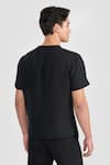 Shop_PERONA_Black Linen Otto Shirt _at_Aza_Fashions