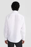 Shop_PERONA_White Linen Ronan Shirt _at_Aza_Fashions
