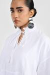 Shop_PERONA_White Linen High Neck Elizabeth Dress _Online_at_Aza_Fashions