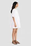 PERONA_White Cotton High Neck Kiana Dress _Online_at_Aza_Fashions