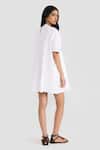 Buy_PERONA_White Cotton High Neck Kiana Dress _Online_at_Aza_Fashions