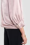 Buy_PERONA_Rose Gold Polyester Open Neck Maya Designer Top 