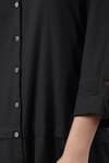 Shop_Naintara Bajaj_Black Cotton Collared Designer Tunic _Online_at_Aza_Fashions