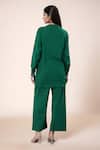 Shop Naintara Bajaj Emerald Green Cotton Round Neck Top And Pant Set at Aza Fashions Shop_Naintara Bajaj_Emerald Green Cotton Round Neck Top And Pant Set _at_Aza_Fashions
