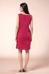 Shop_Naintara Bajaj_Fuchsia Cotton Round Neck Designer Dress _at_Aza_Fashions