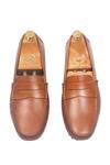 Shop_Domani_Brown Gommino Suede Penny Loafers _Online_at_Aza_Fashions