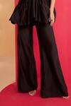 Buy_Aakansha Gupta_Black Chanderi Embroidery Open Neck Designer Co-ord Set _Online_at_Aza_Fashions