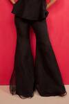 Aakansha Gupta_Black Organza Embroidery Round Neck Twilight Co-ord Set _at_Aza_Fashions
