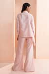 Shop_Aakansha Gupta_Pink Chanderi Embroidery Collared Designer Co-ord Set _at_Aza_Fashions