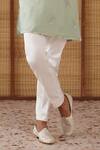 Arjan Dugal_Green Organza, Silk, Cotton Satin, Lycra Embroidery Gramophone Dori Kurta Set _Online_at_Aza_Fashions