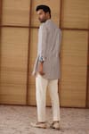 Shop_Arjan Dugal_Pink , Satin, Kairos Diamond Foe Kurta Set _at_Aza_Fashions