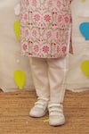 Buy_Tiny Colour_Pink Cotton Block Printed Kurta Set _Online_at_Aza_Fashions