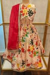 Buy_Lil Angels_Multi Color Silk Embroidery Floral Dori Lehenga Set _at_Aza_Fashions