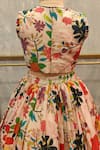 Lil Angels_Multi Color Silk Embroidery Floral Dori Lehenga Set _Online_at_Aza_Fashions