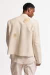 Shop_Rohit Bal_Ivory Silk Embroidery Matka Jacket _at_Aza_Fashions