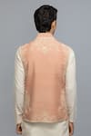Shop_Rohit Bal_Pink Silk Embroidery Nehru Jacket _at_Aza_Fashions