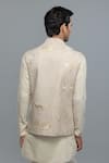 Shop_Rohit Bal_Ivory Silk Embroidery Nehru Jacket _at_Aza_Fashions