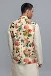Shop_Rohit Bal_Ivory Silk Embroidery Floral Nehru Jacket _at_Aza_Fashions