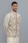 Buy_Rohit Bal_Purple Silk Embroidery Designer Nehru Jacket _Online_at_Aza_Fashions