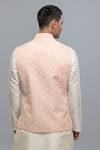Shop Rohit Bal Pink Silk Embroidery Powder Nehru Jacket at Aza Fashions Shop_Rohit Bal_Pink Silk Embroidery Powder Nehru Jacket _at_Aza_Fashions