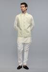 Buy_Rohit Bal_Ivory Silk Embroidery Nehru Jacket _at_Aza_Fashions