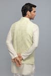 Shop_Rohit Bal_Ivory Silk Embroidery Nehru Jacket _at_Aza_Fashions