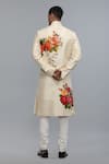 Rohit Bal_Ivory Silk Embroidery Designer Sherwani _Online_at_Aza_Fashions